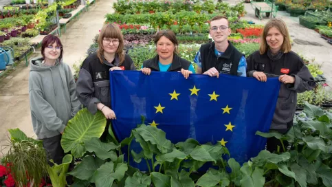 Jeunes du Lycée horticole et paysager Notre Dame en stages professionnels ERASMUS avec des finlandais