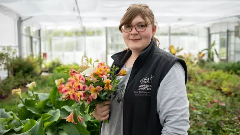 Elève au Lycée Horticole et Paysager (LHP) Notre-Dame-des-Jardins